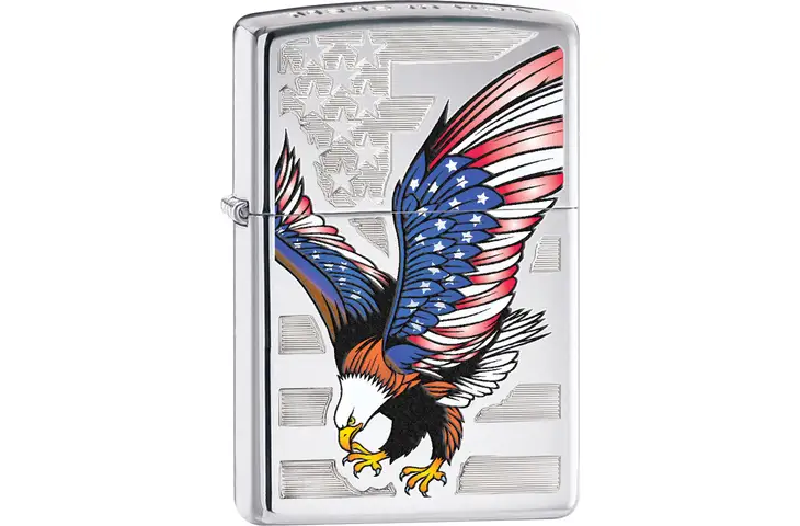 Zippo Eagle Flag High Polish C Lighter 86-28449